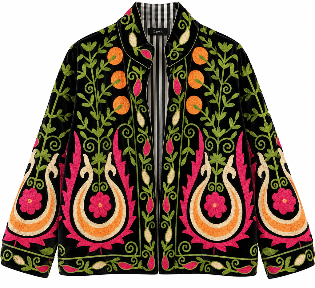 LEVH - Giacca Glenda - Nero/rosso