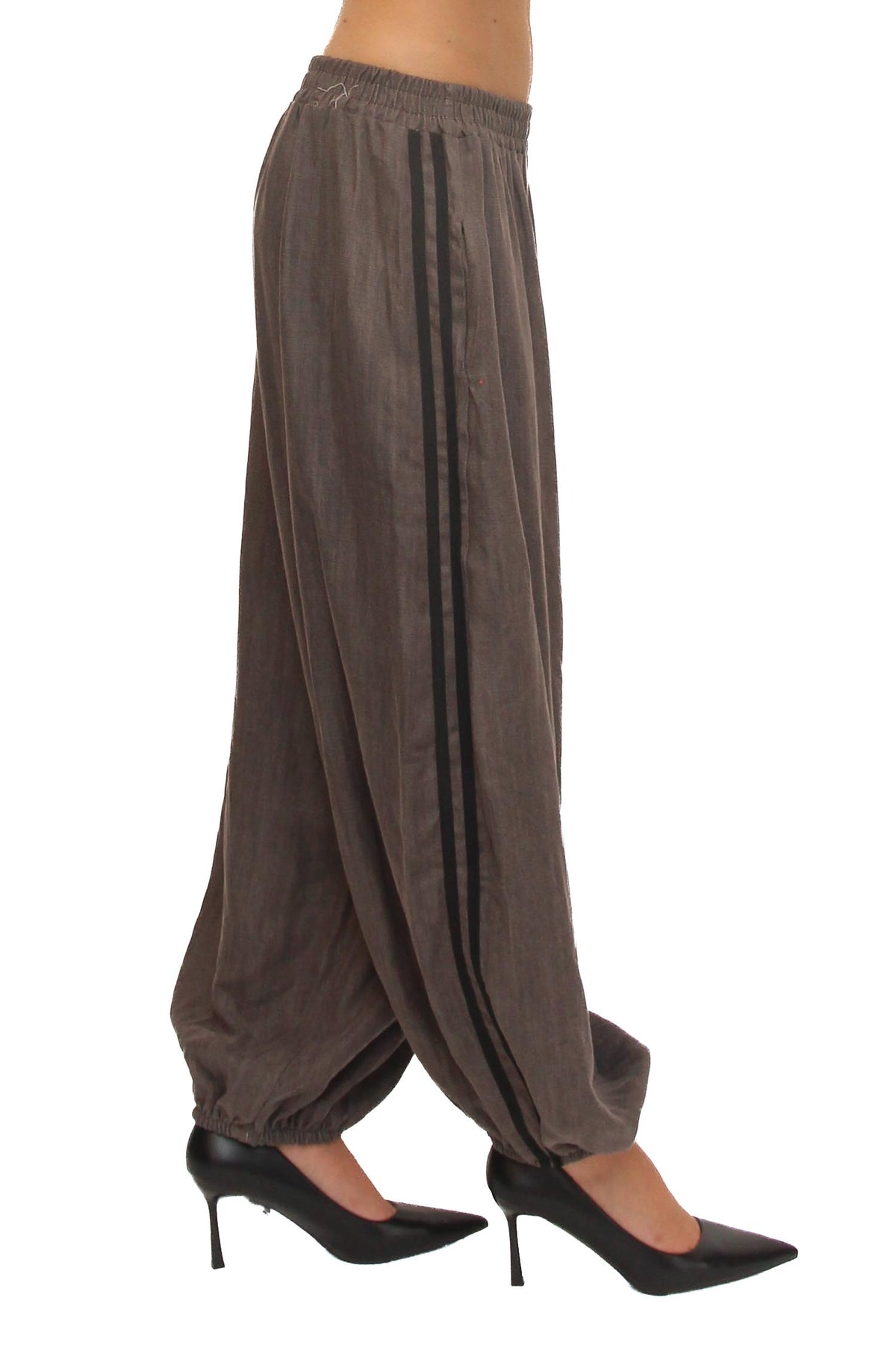 LEVH - Pantalone Pules - Melange tortora