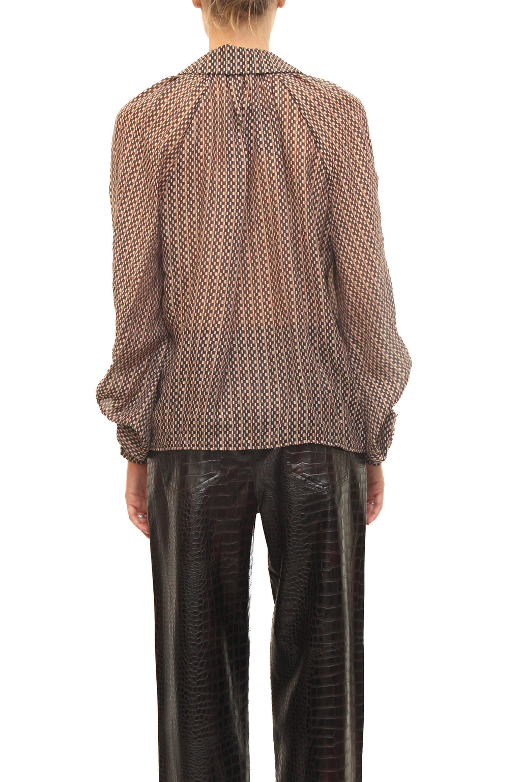 LEVH - Camicia Camil - Quadretti beige/nero