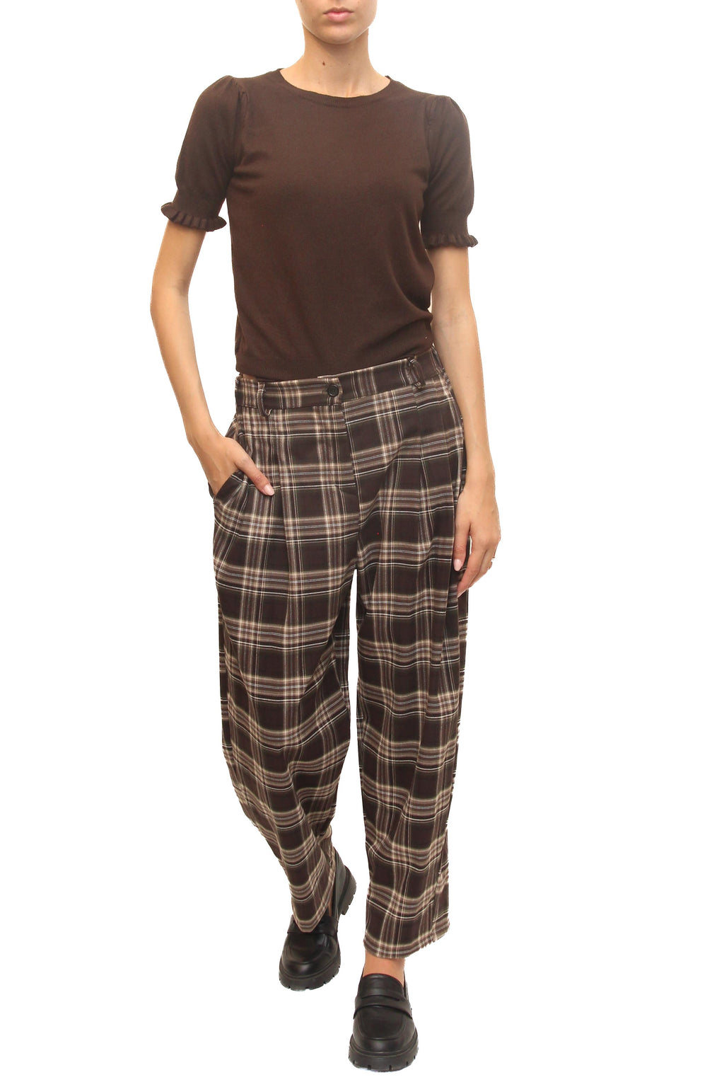 LEVH - Pantalone Porsche - quadro tdm/panna/beige