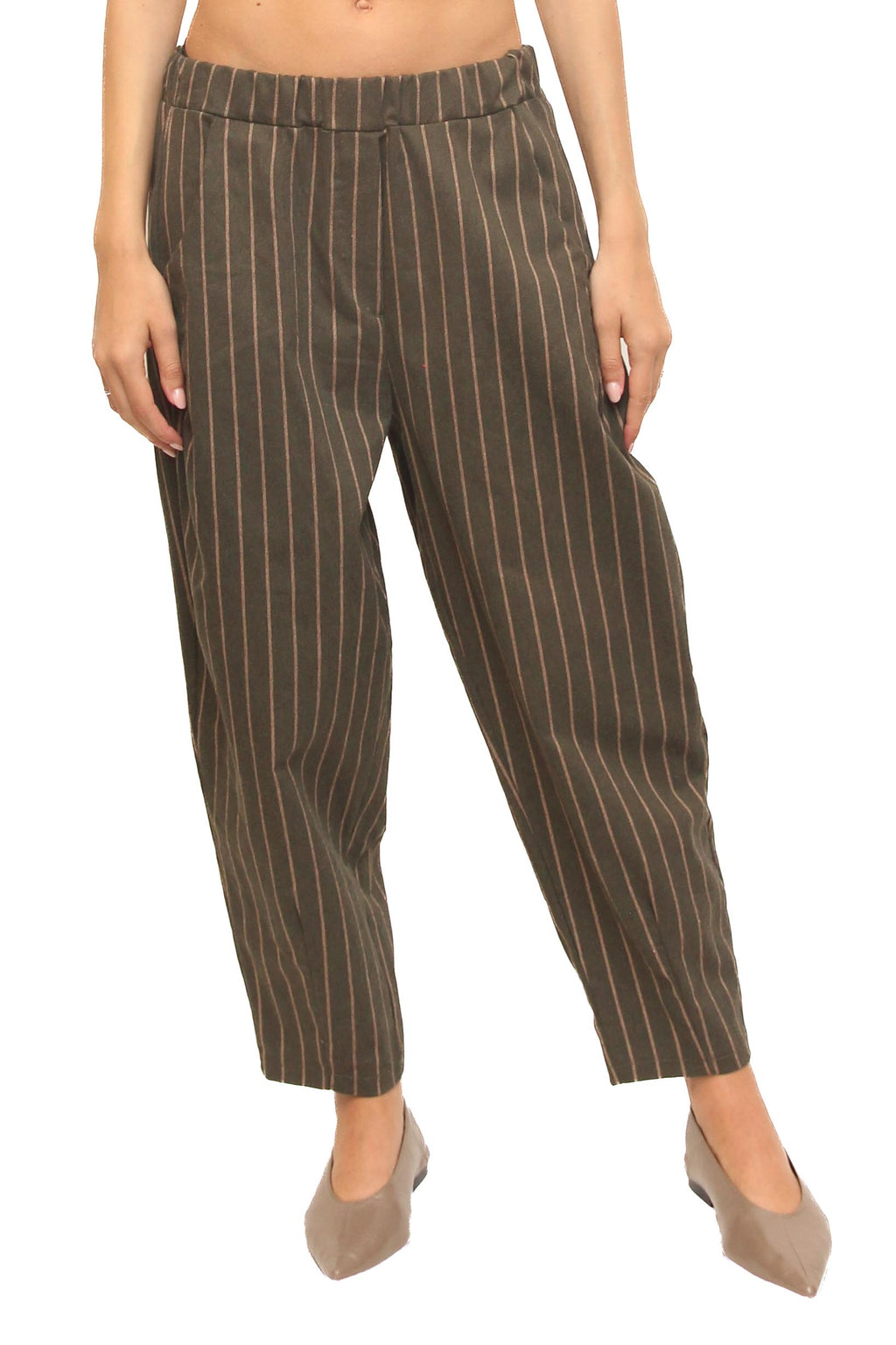 LEVH - Pantalone Perlie - Gessato militare/beige