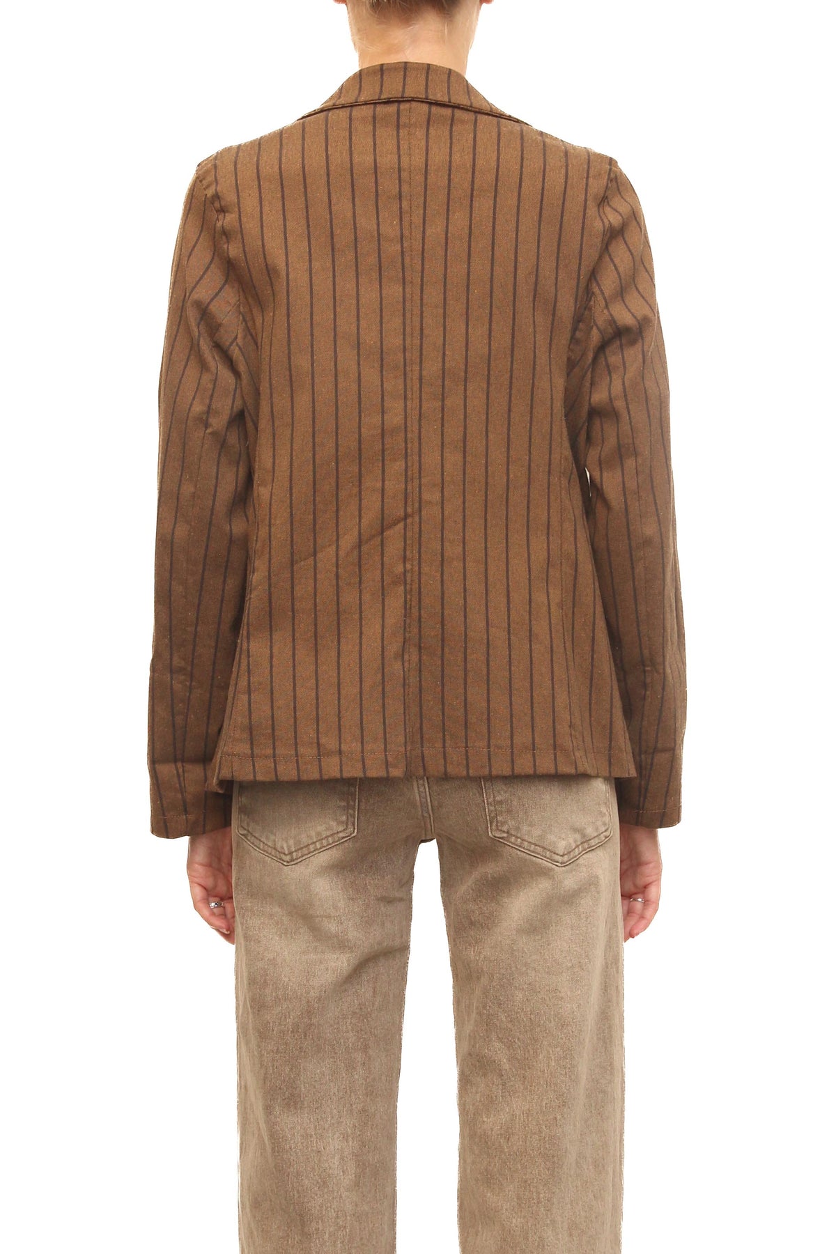 LEVH - Blazer Blantyre - Gessato marrone/tdm