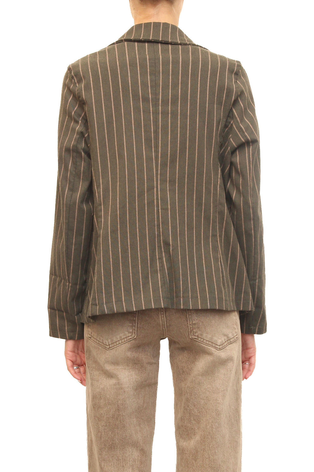LEVH - Blazer Blantyre - Gessato verde/beige