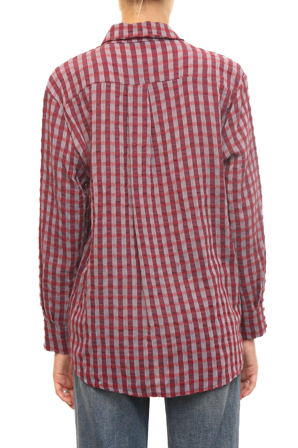 LEVH - Camicia Catmandu - quadro/bordx/rosso