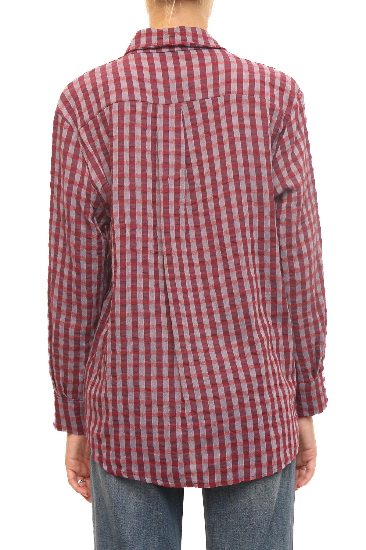 LEVH - Camicia Catmandu - quadro/bordx/rosso