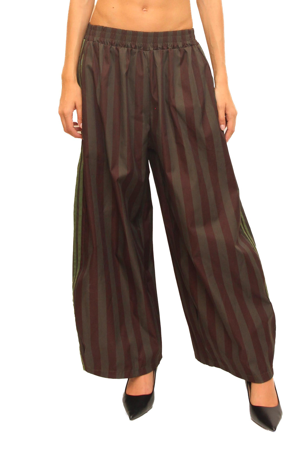 LEVH - Pantalone Passus - Riga marrone/militare
