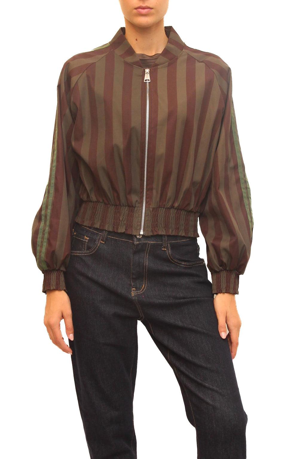 LEVH - Bomber Brittani - Riga marrone/militare