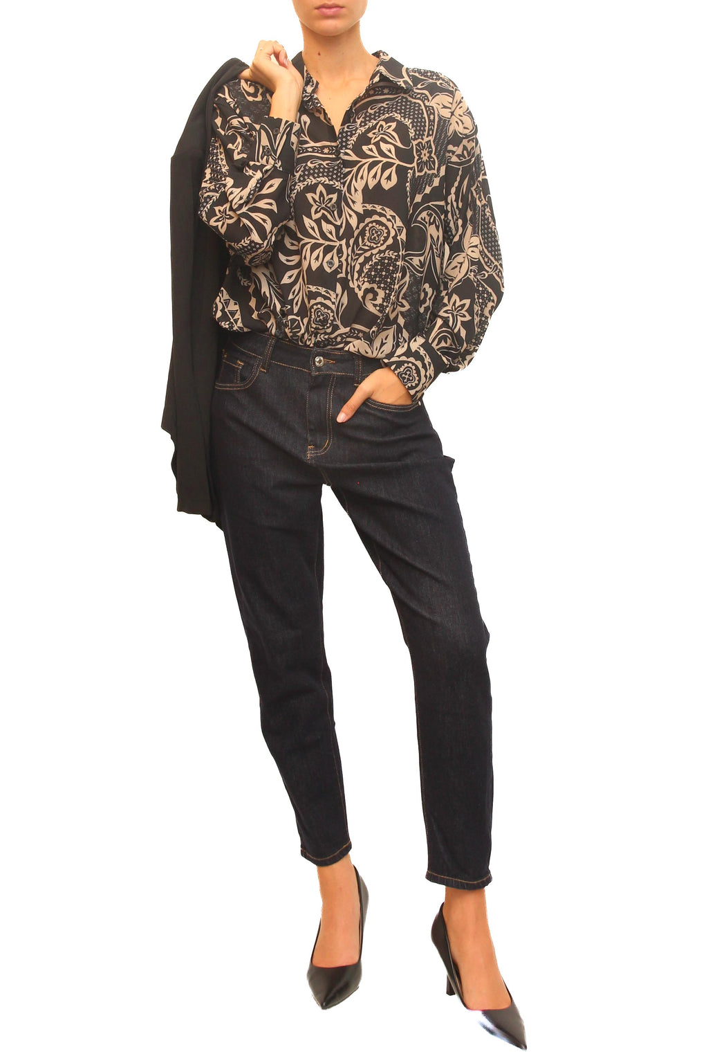 LEVH - Camicia Cuyen - Fantasia b/n