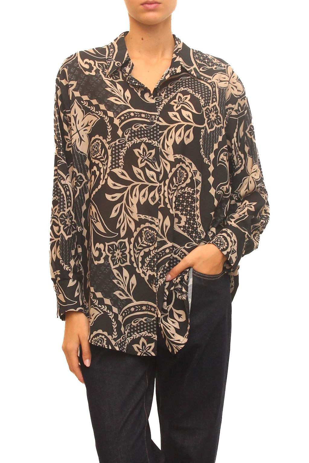 LEVH - Camicia Cuyen - Fantasia b/n