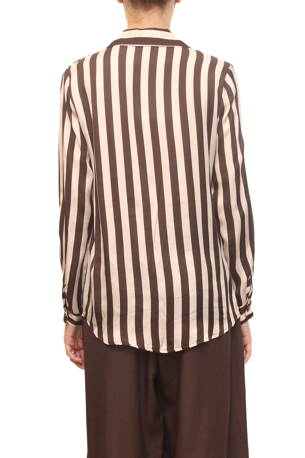 LEVH - Camicia Casiana - Riga marrone/beige