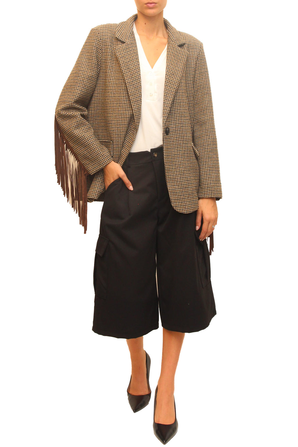 LEVH - Blazer Bangkok - pied-de-poule nero/moro