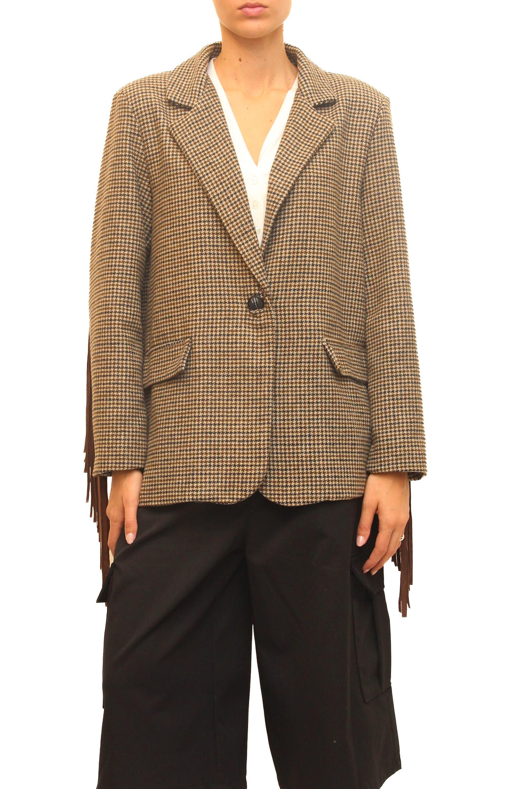 LEVH - Blazer Bangkok - pied-de-poule nero/moro
