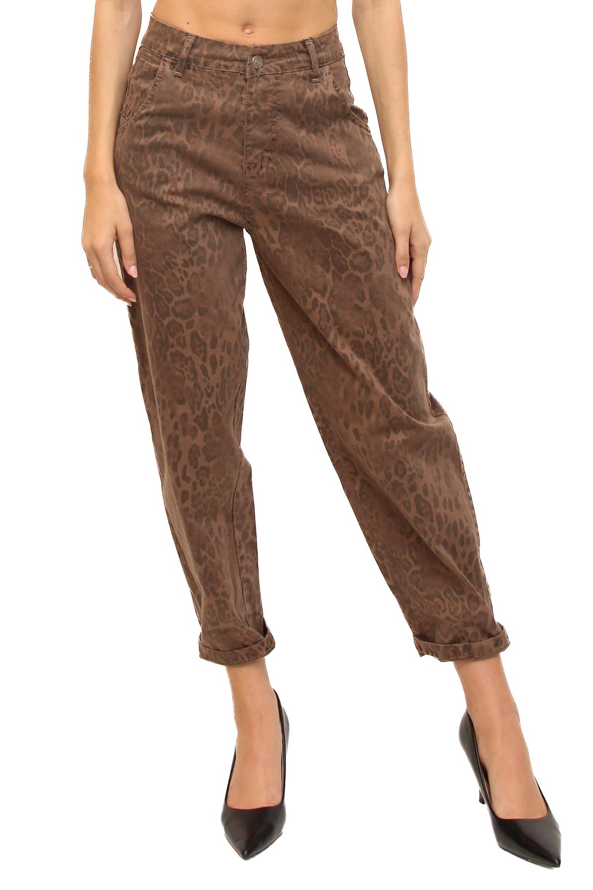 LEVH - Jeans Jordyn - Animalier marrone