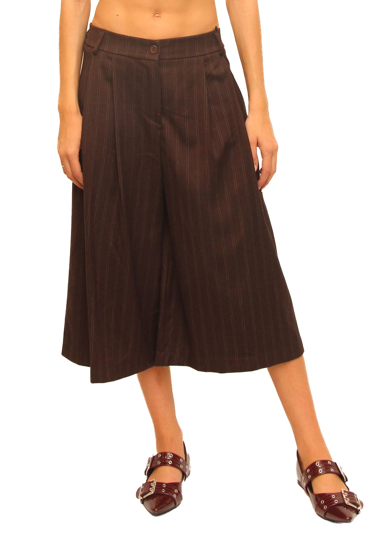 LEVH - Bermuda Bussum - Gessato marrone/beige