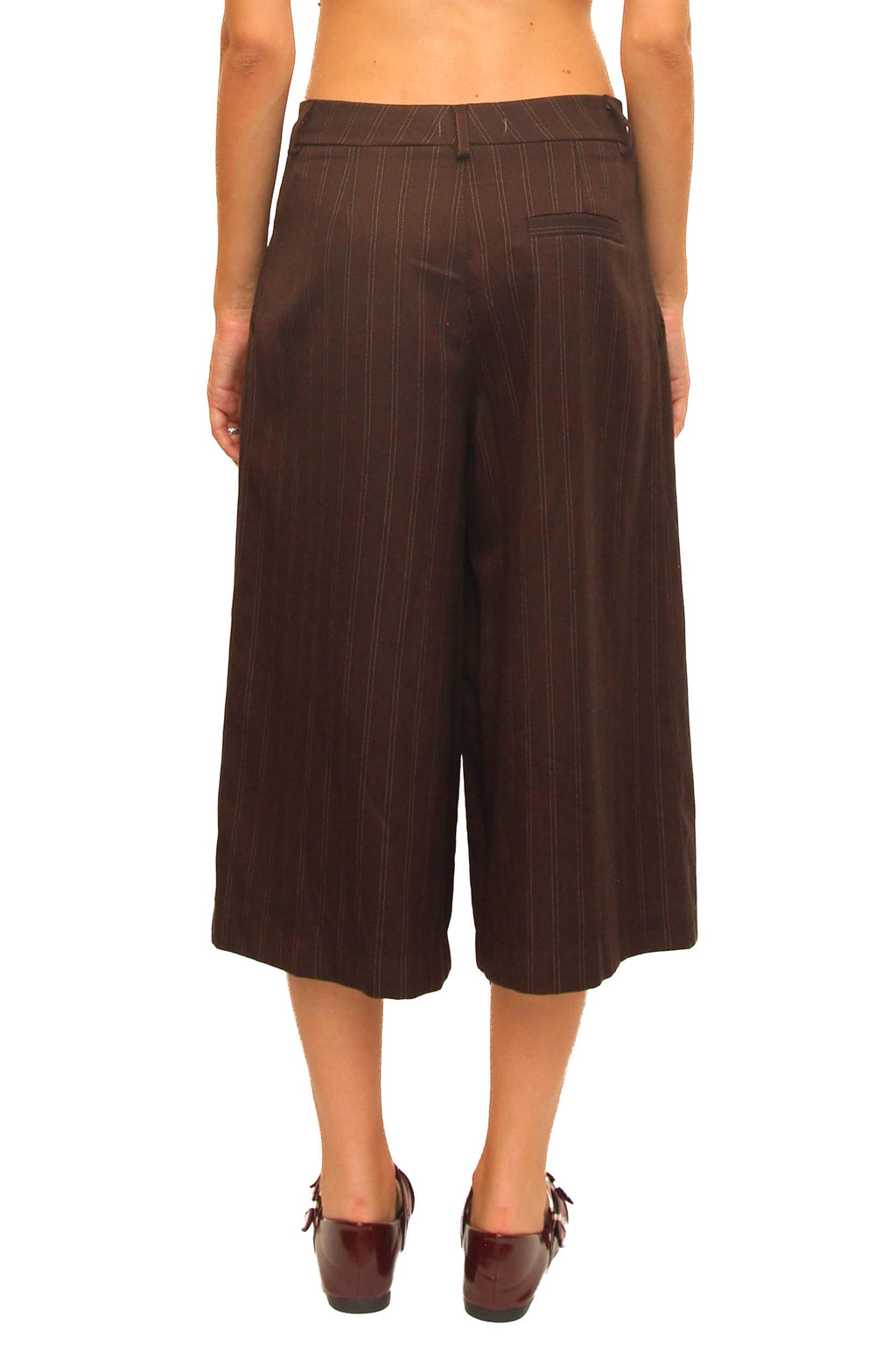 LEVH - Bermuda Bussum - Gessato marrone/beige