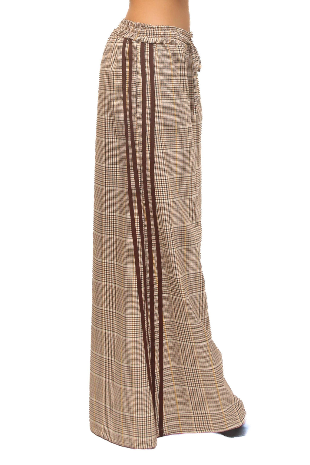 LEVH - Pantalone Peyrut - check marr/senape