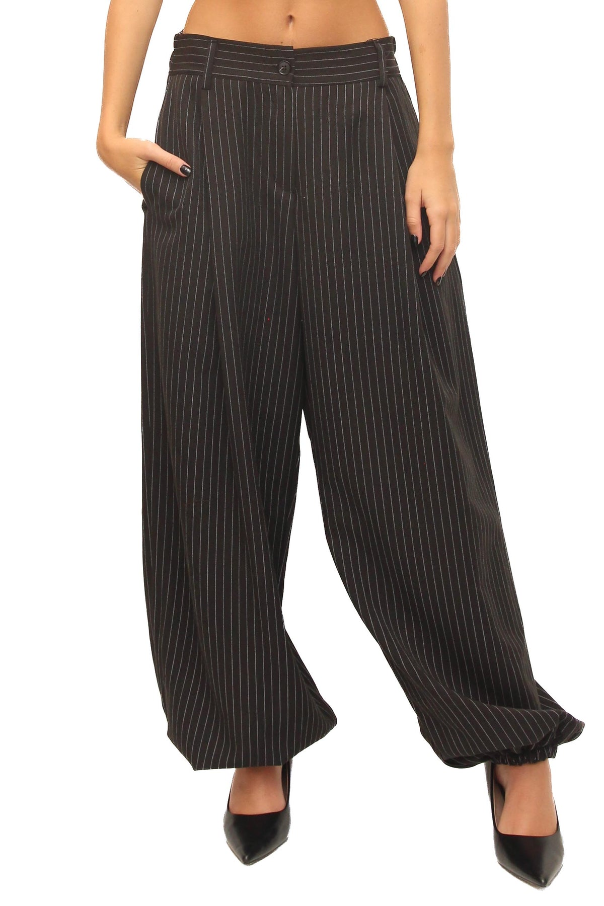 LEVH - Pantalone Pajok - Gessato nero