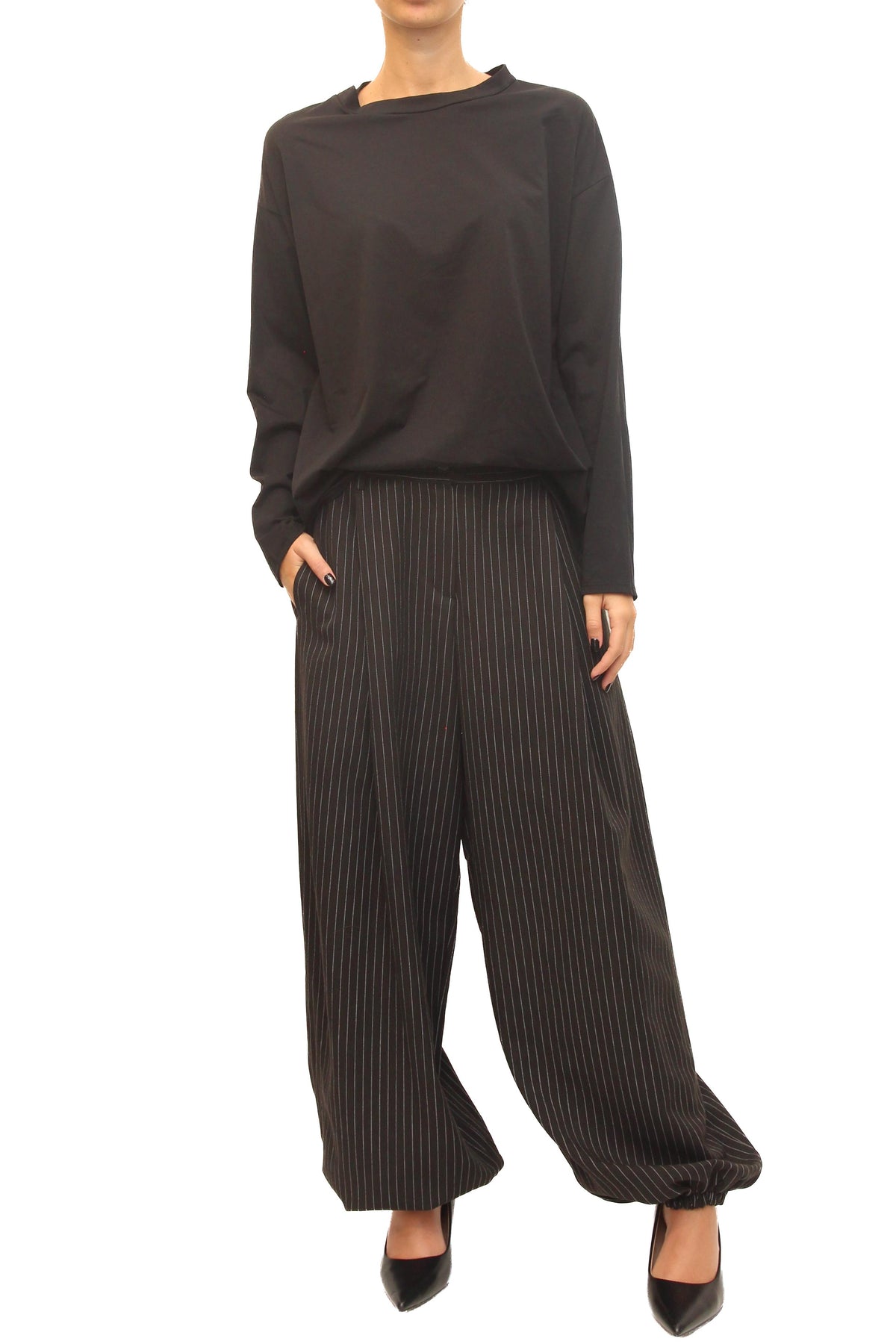 LEVH - Pantalone Pajok - Gessato nero