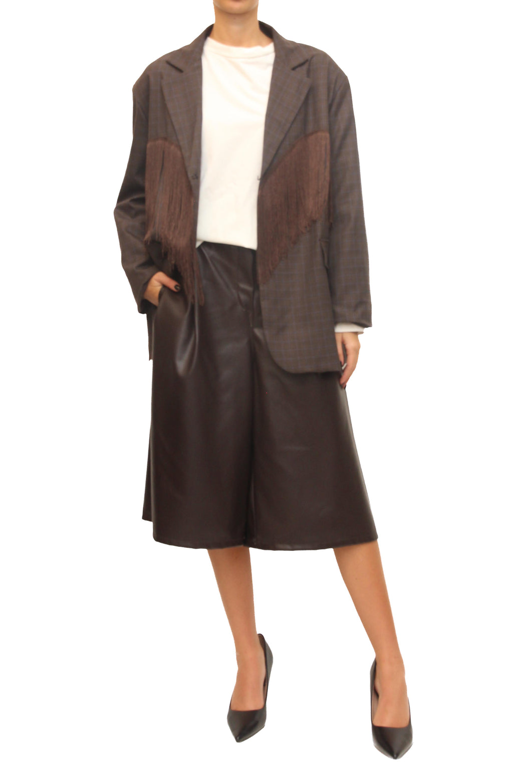 LEVH - Blazer Berane - Check marrone