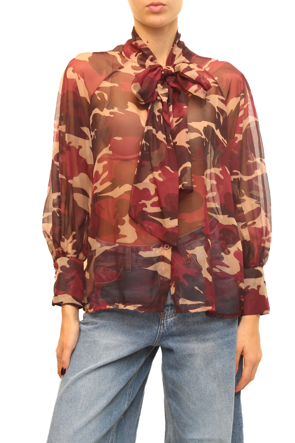 LEVH - Camicia Coleen - Camouflage beige/rosso