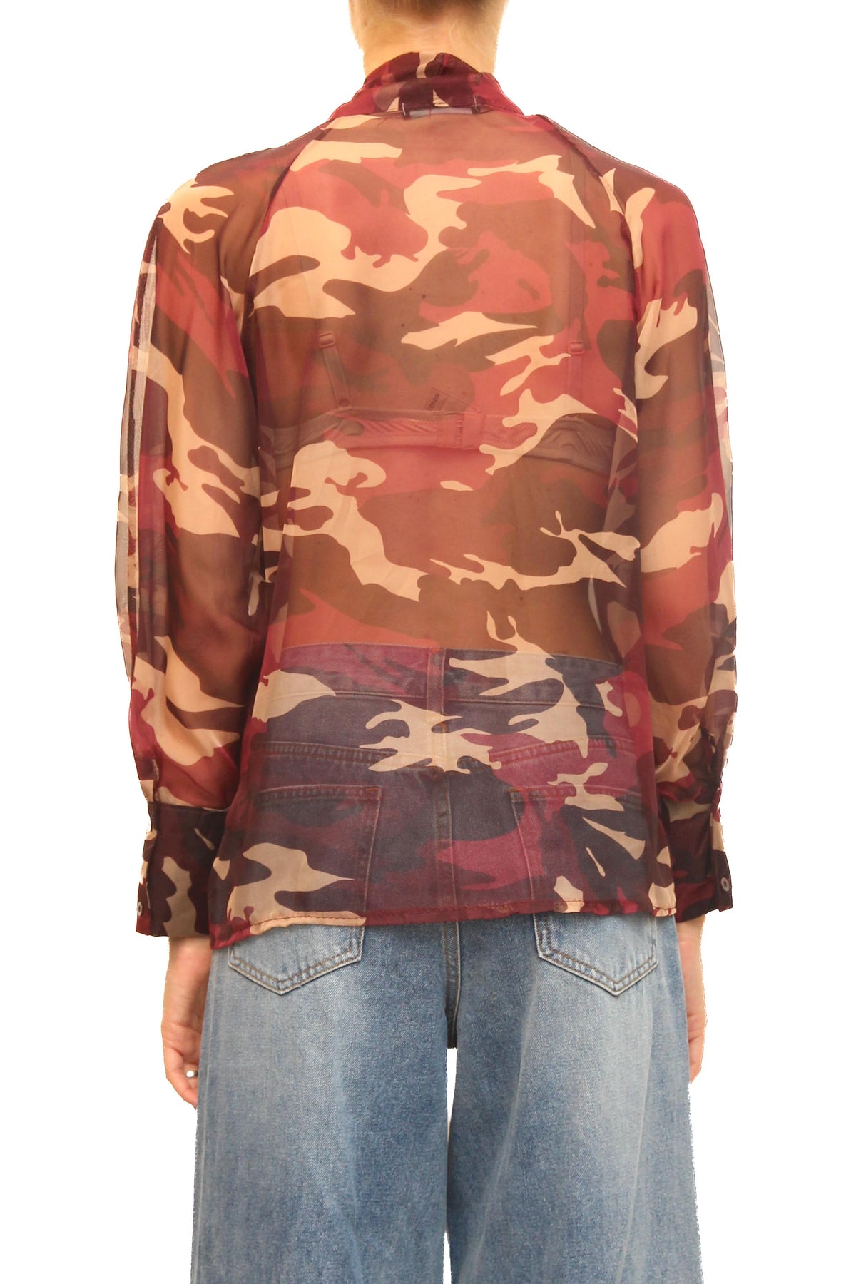 LEVH - Camicia Coleen - Camouflage beige/rosso
