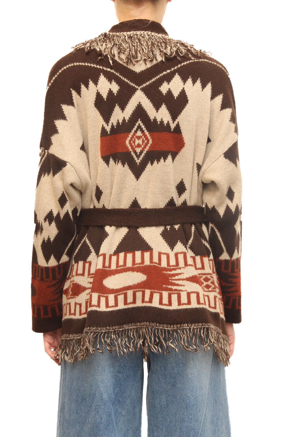 LEVH - Cardigan Charmian - Marrone/beige/ruggine