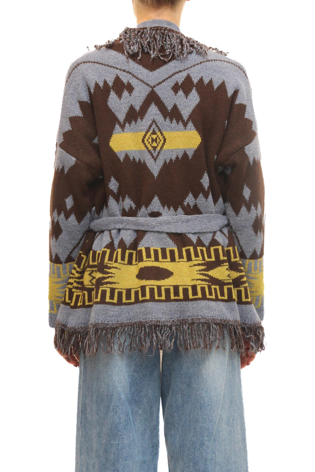 LEVH - Cardigan Charmian - Polvere/marrone/senape