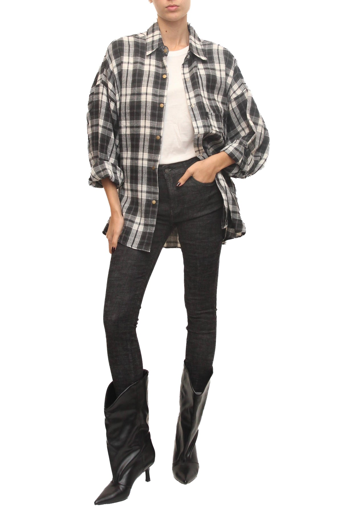 LEVH - Camicia Coco - Quadro bia/ner