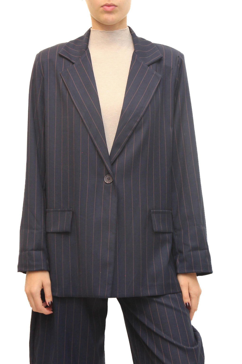 LEVH - Blazer Bisee - Riga blu/beige