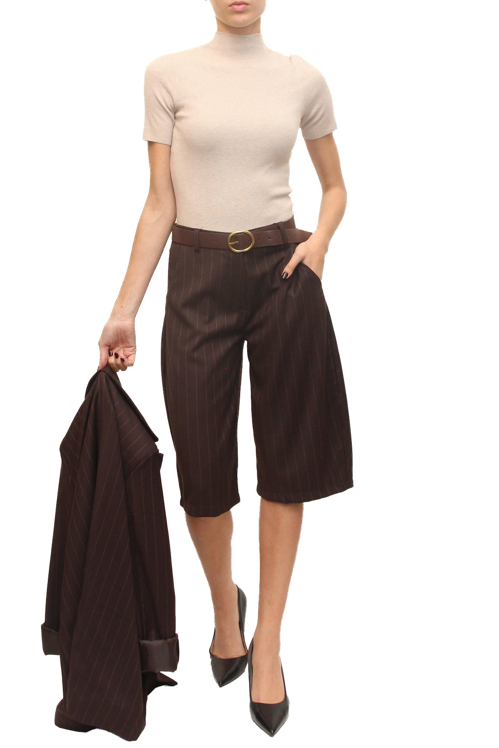 LEVH - Bermuda Balenzia - Riga marrone/beige