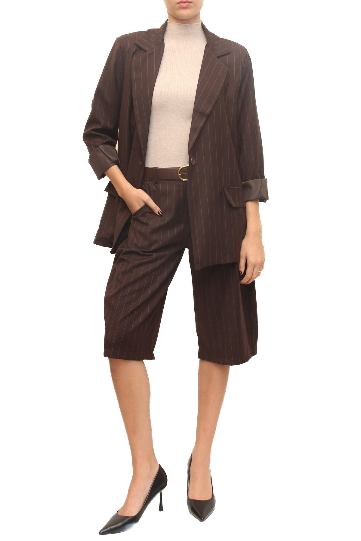 LEVH - Bermuda Balenzia - Riga marrone/beige