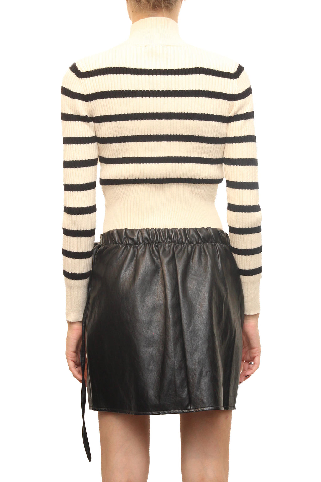 LEVH - Cardigan Clio - Riga panna/nero
