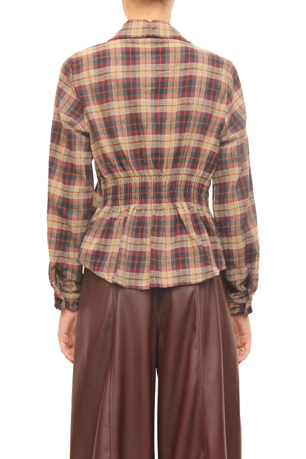 LEVH - Camicia Cäcilia - Quadro beige/bordx