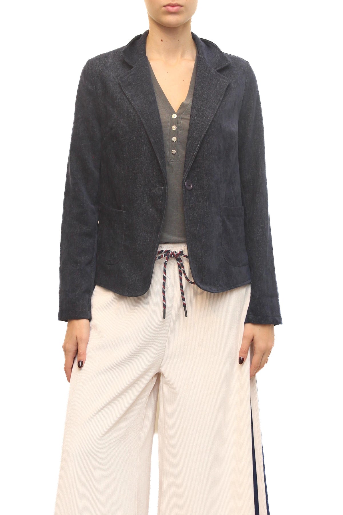 LEVH - Blazer Blanca - Blu