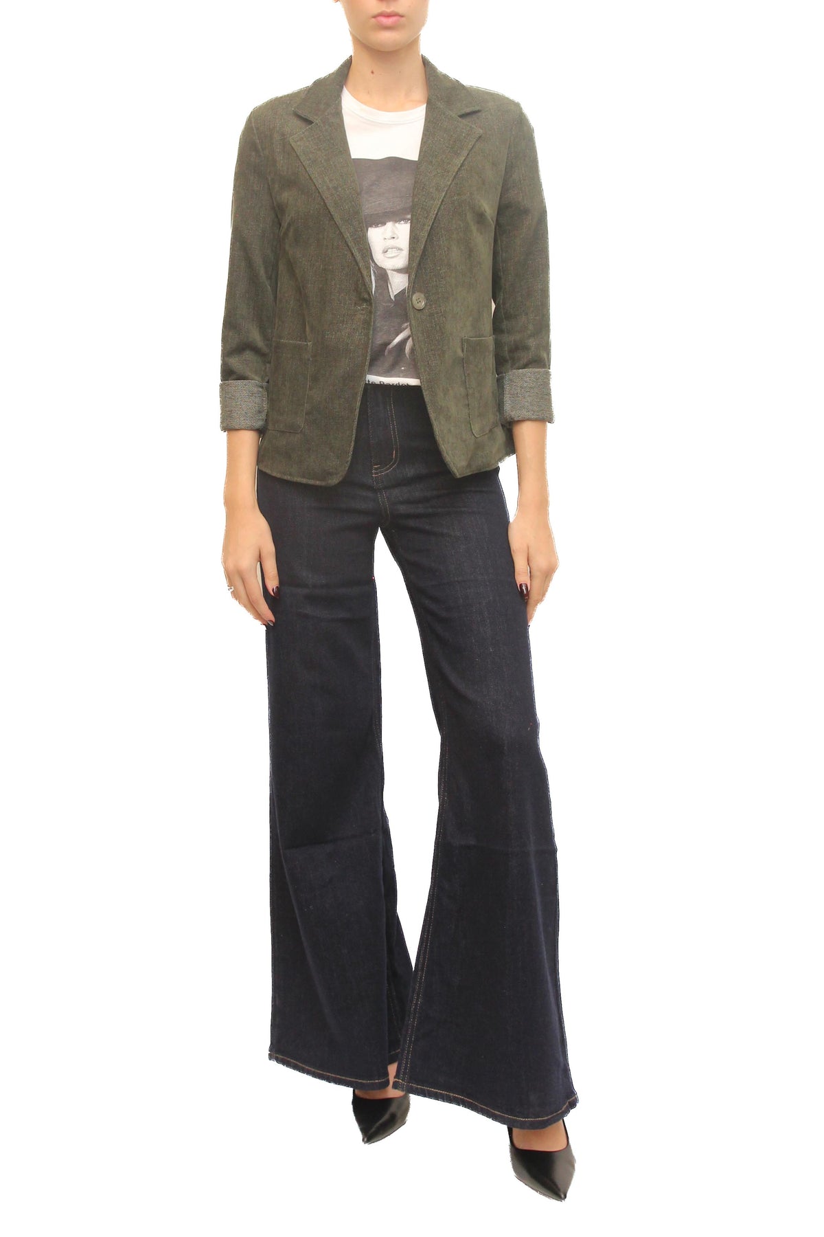 LEVH - Blazer Blanca - VERDE