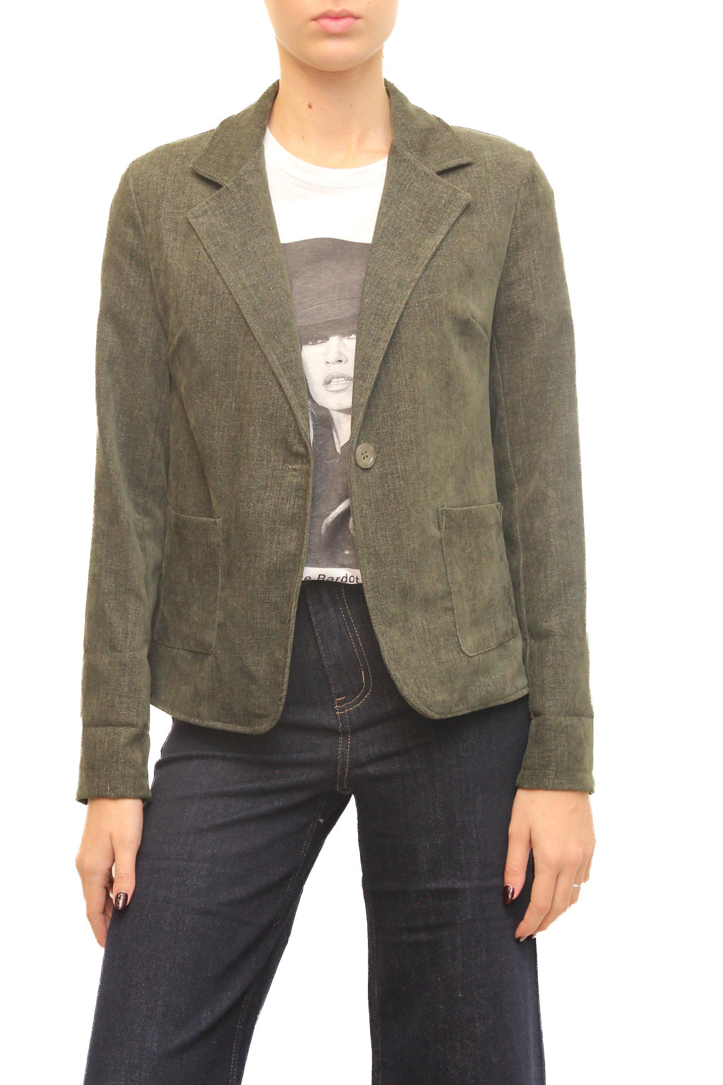 LEVH - Blazer Blanca - VERDE