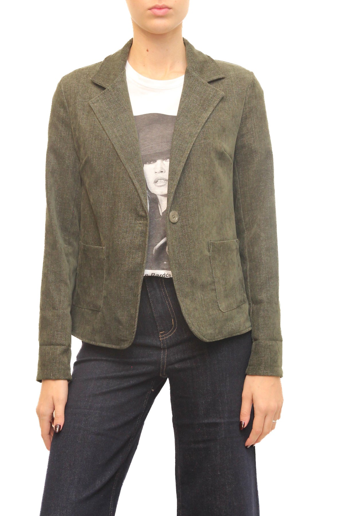 LEVH - Blazer Blanca - VERDE