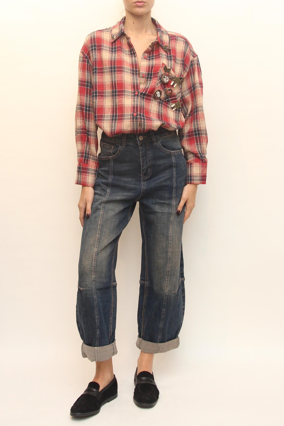 LEVH - Camicia Chantel - Check rosso