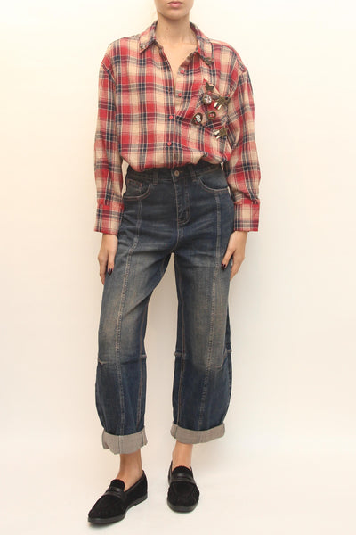 LEVH - Camicia Chantel - Check rosso