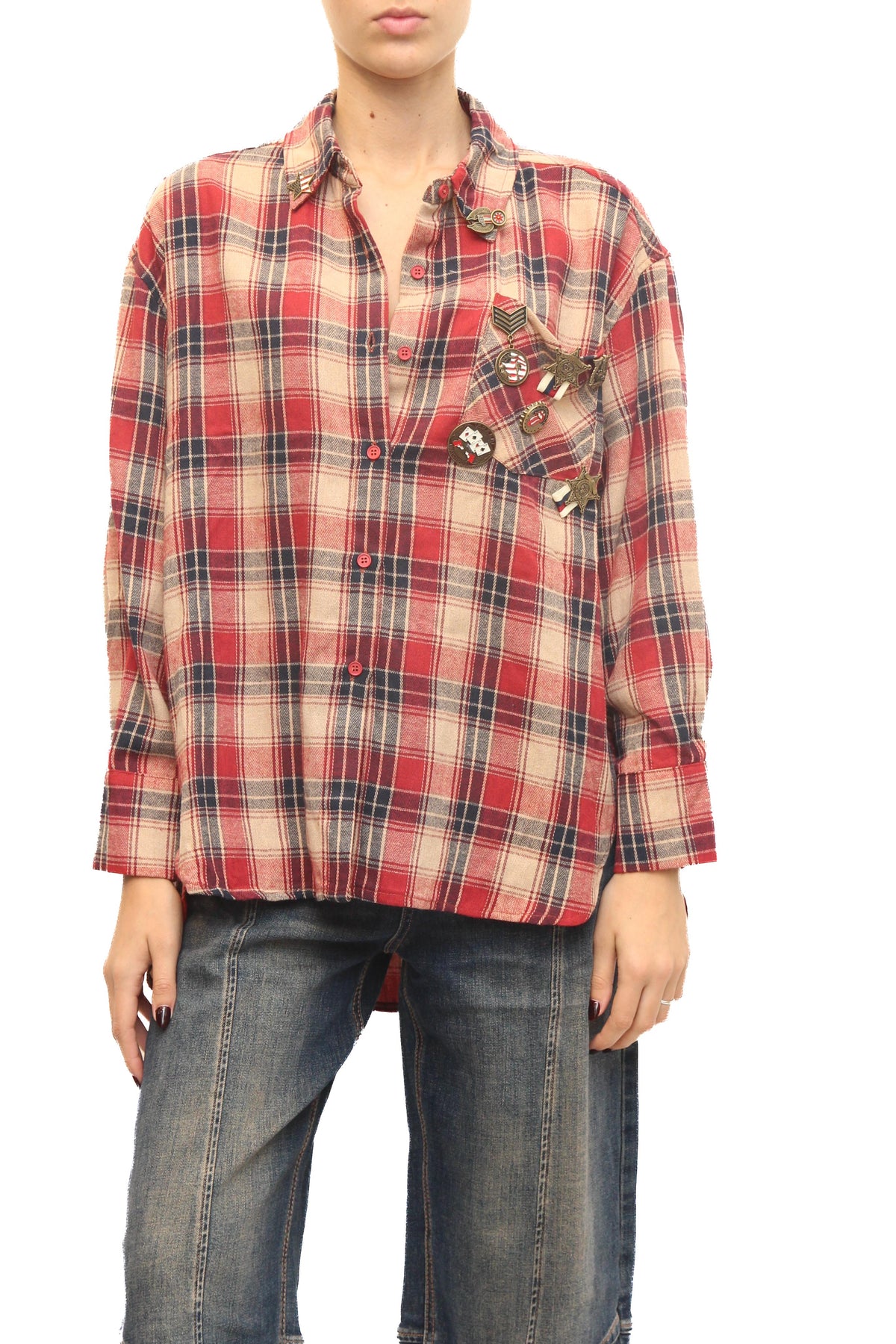 LEVH - Camicia Chantel - Check rosso