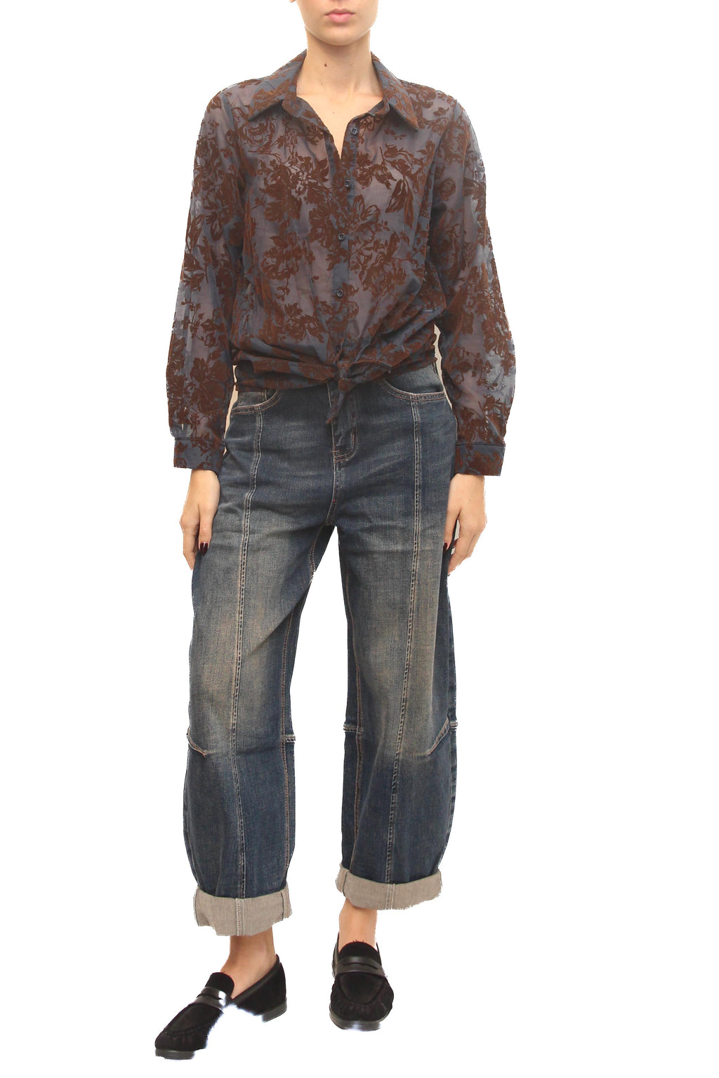 LEVH - Camicia Chelles - Blu/moro