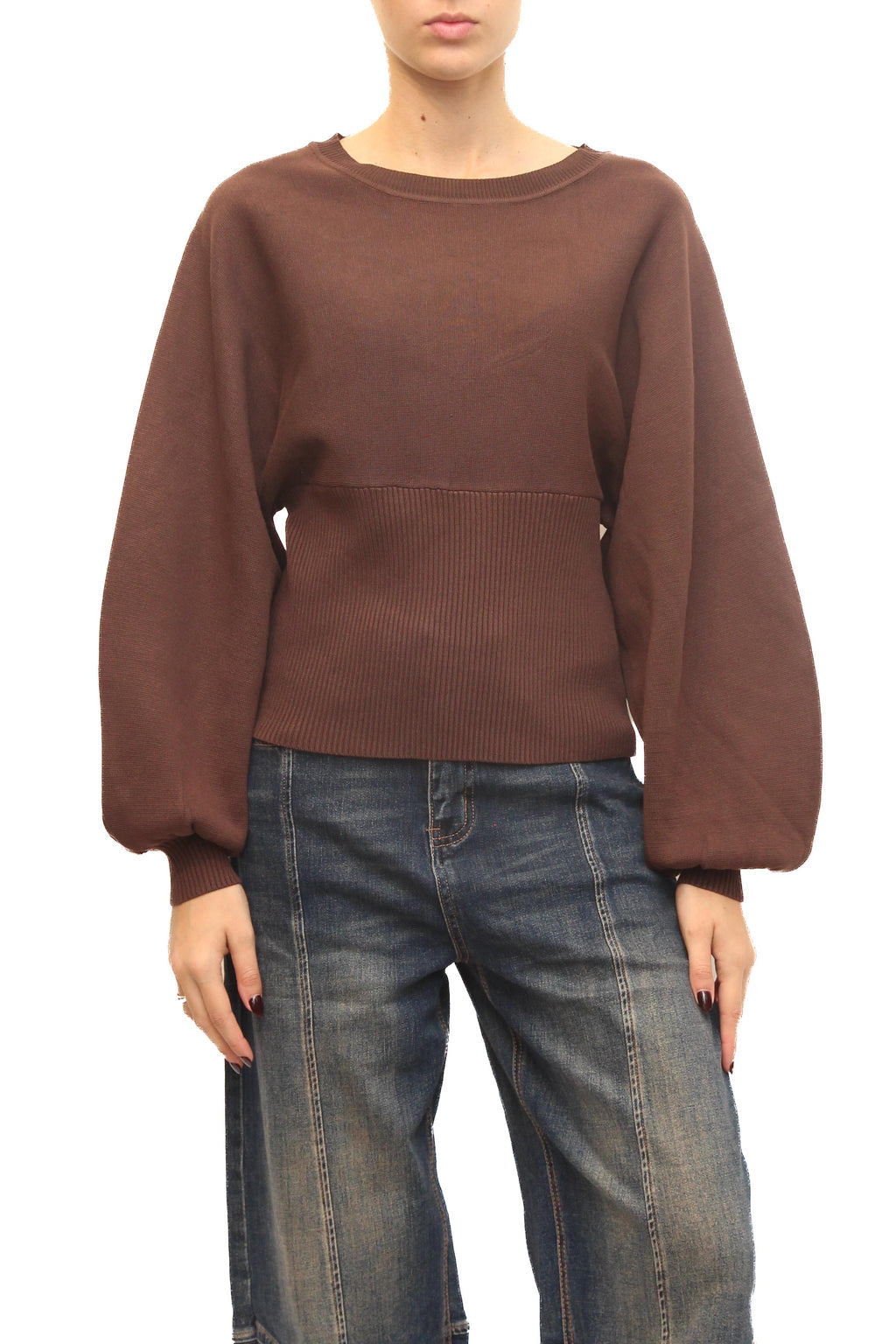 LEVH - Maglia Makayla - MARRONE