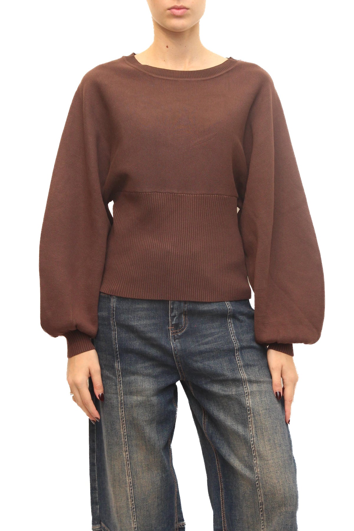 LEVH - Maglia Makayla - MARRONE