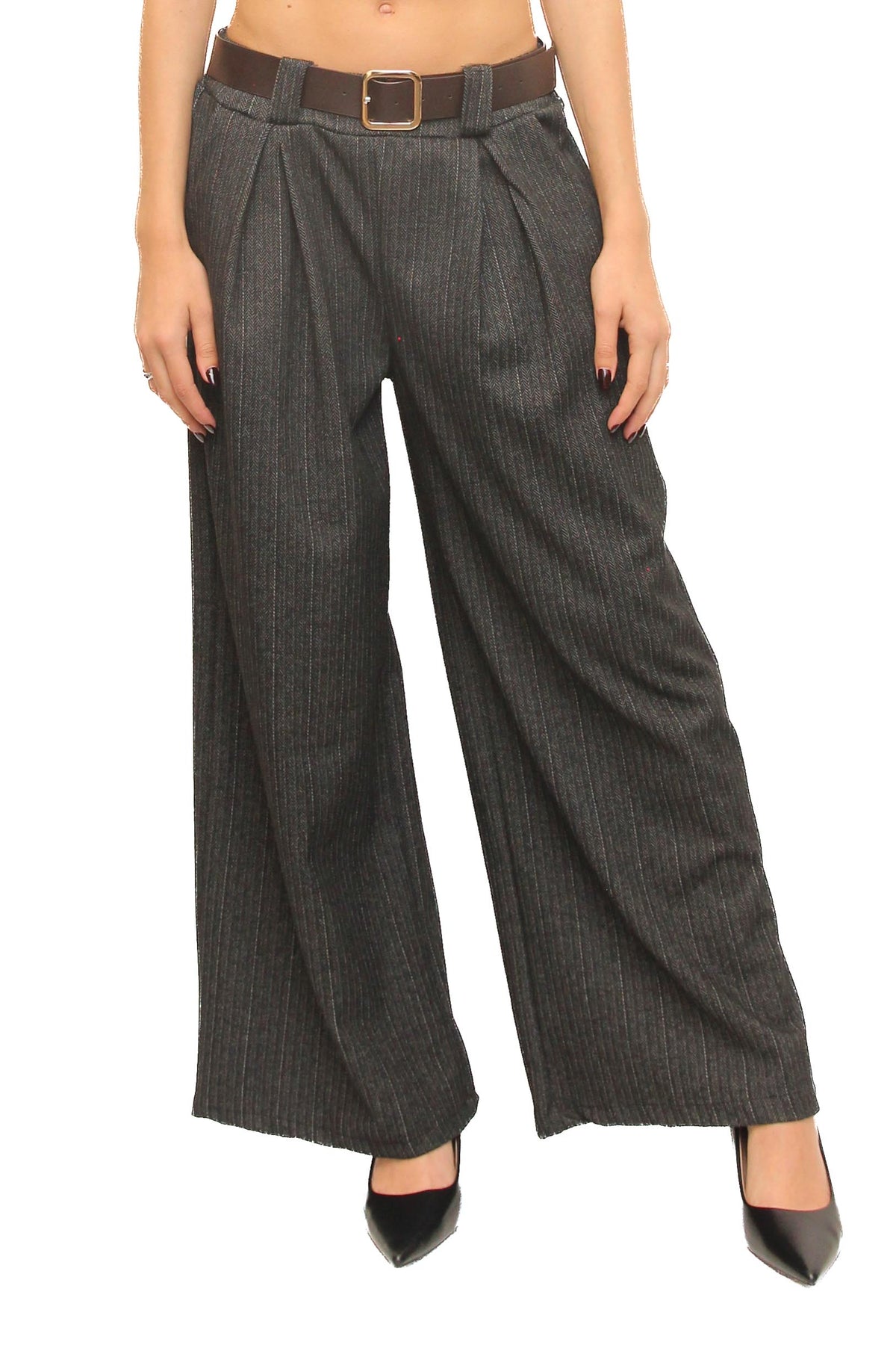 LEVH - Pantalone Philothea - Spina di pesce nero