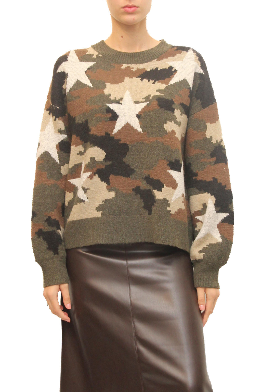 LEVH - Maglia Marla - Camouflage nero/moro