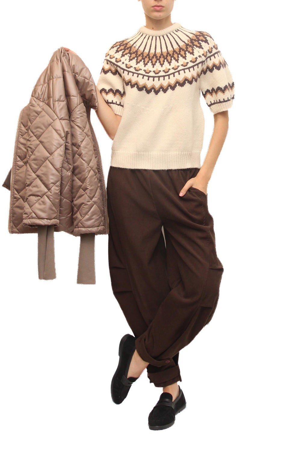 LEVH - Pantalone Pattie - MARRONE