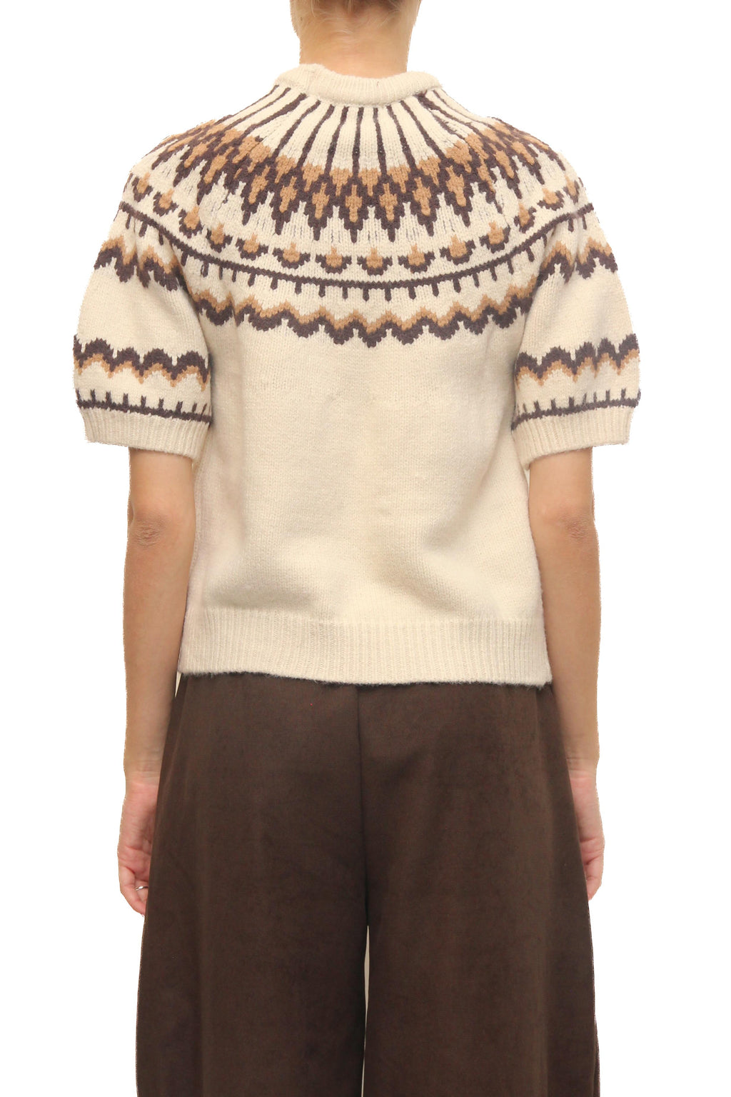 LEVH - Maglia Mabelle - Panna/marrone