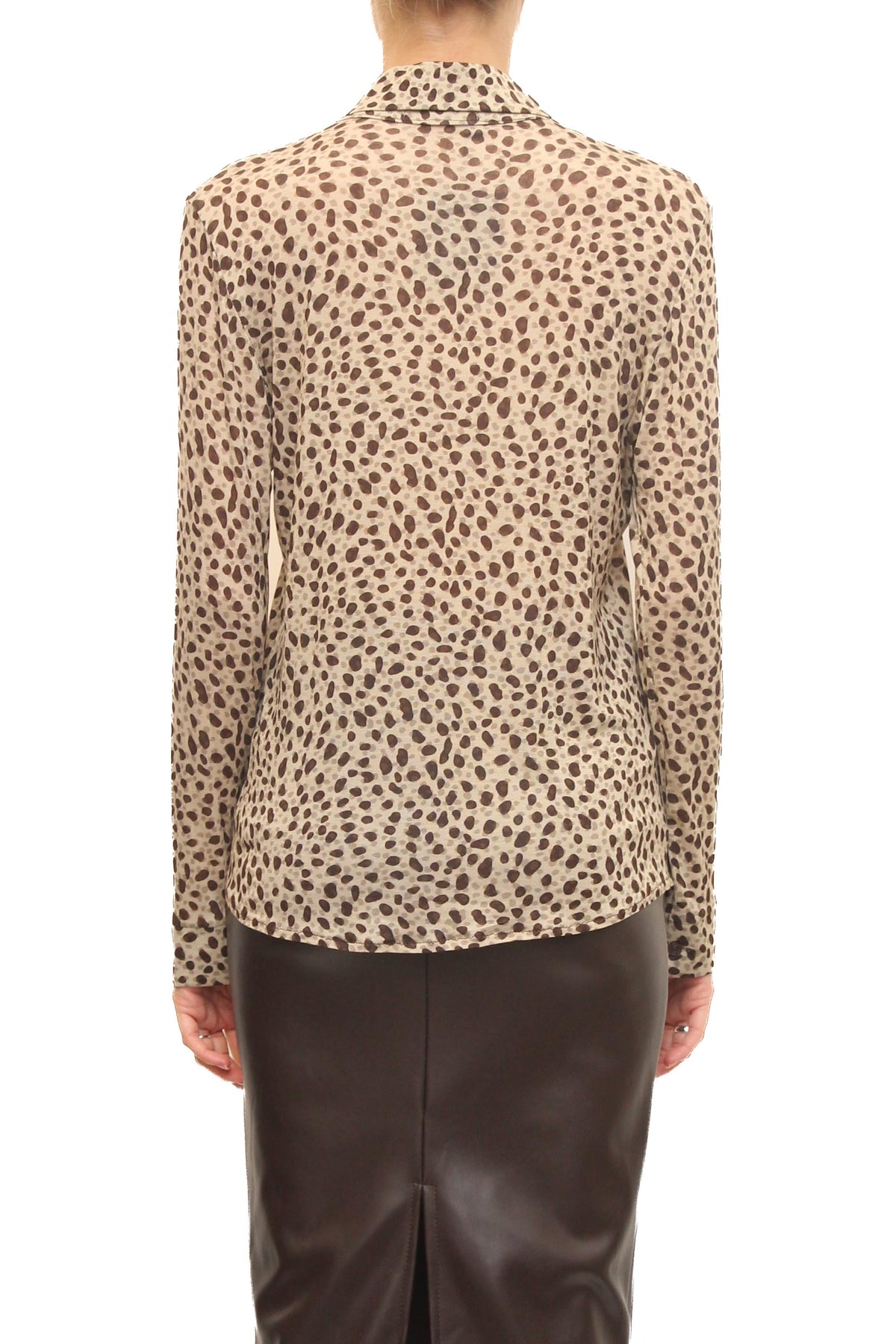 LEVH - Camicia Chauny - Animalier beige/marrone