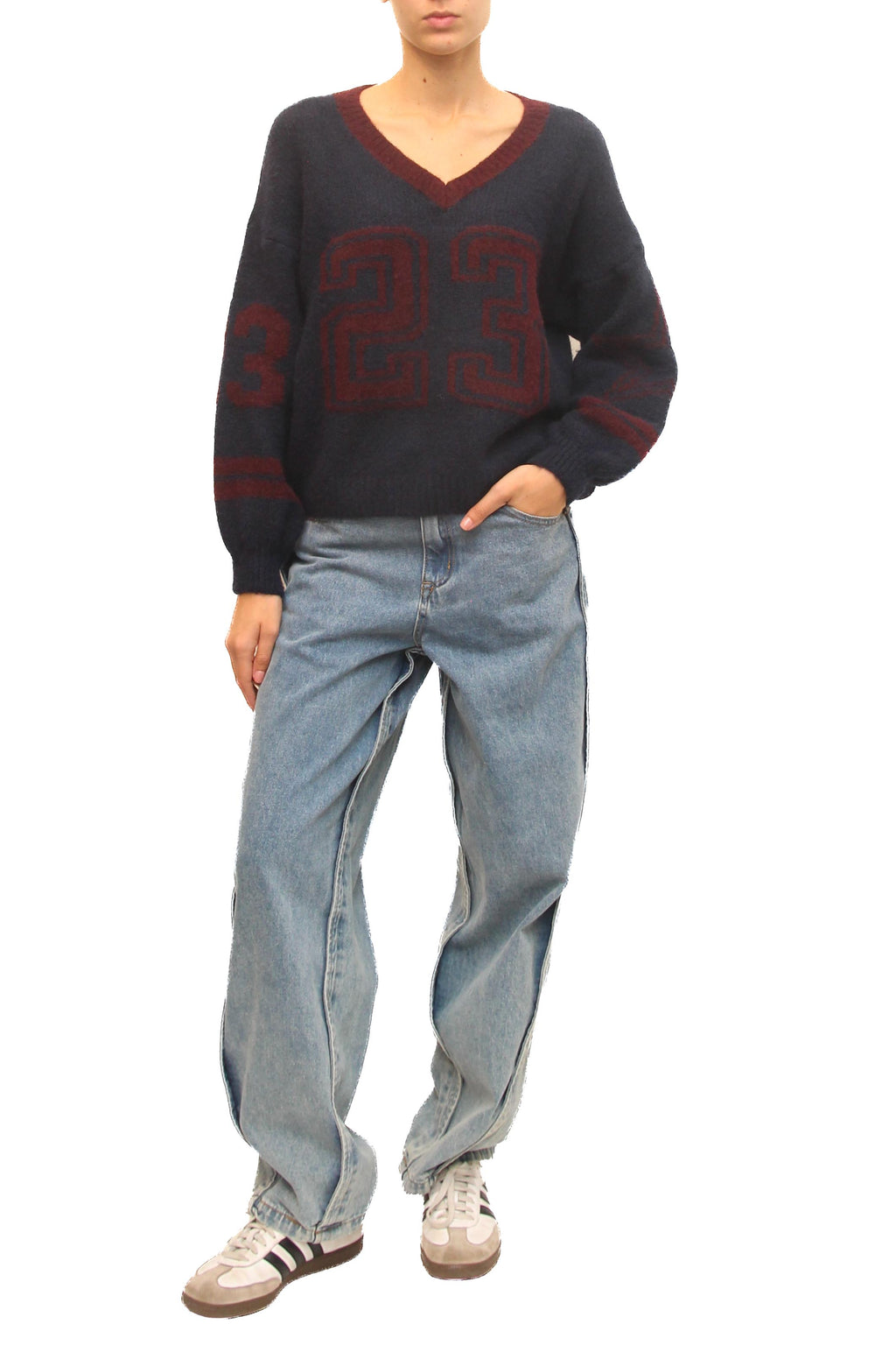 LEVH - Maglia Mafalda - Blu/bordx