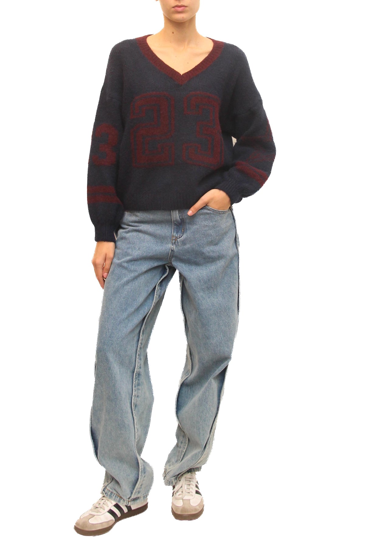 LEVH - Maglia Mafalda - Blu/bordx